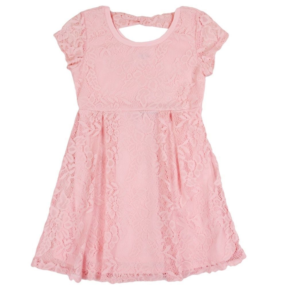 RMLA Girls Pink Toddler Lace Dress Lovely for Holiday Blush Pink 2T Last One